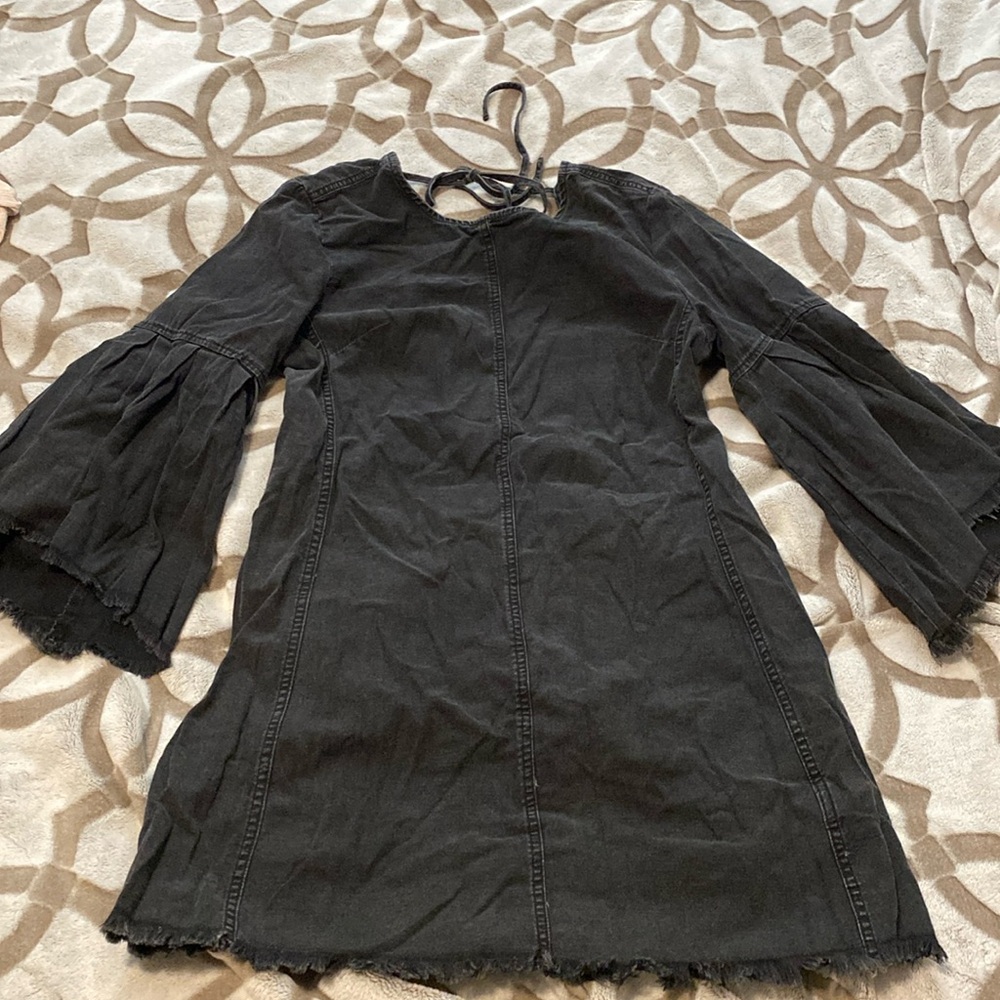 Free People Black denim dress
